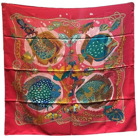 hermes pink fish silk scarf|hermes scarves official website.